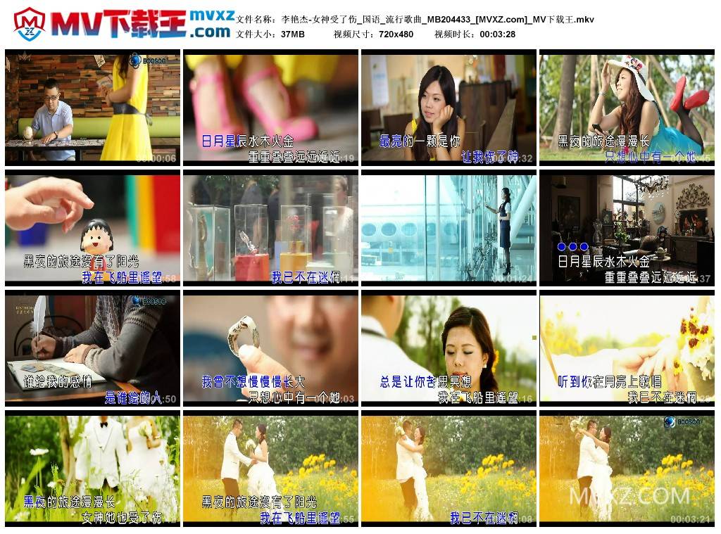 李艳杰-女神受了伤_国语_流行歌曲_MB204433